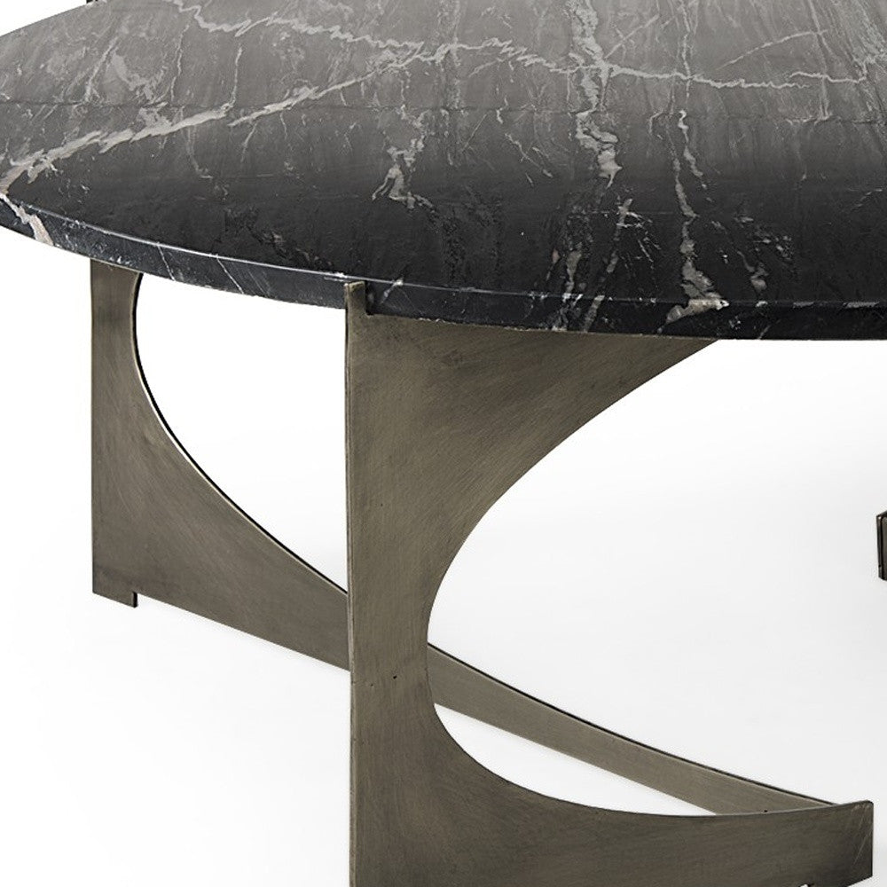 Contemporary Black Marble Coffee Table