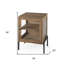 Rustic Honey Brown And Black Shadowbox Cabinet