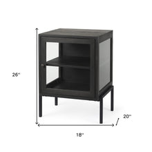 Rustic Black On Black Shadowbox Cabinet