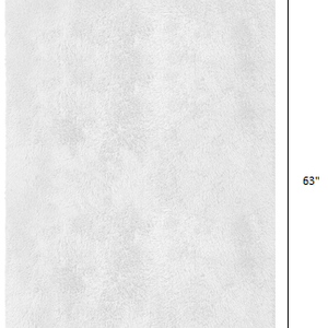 4’ X 5’ White Solid Modern Area Rug