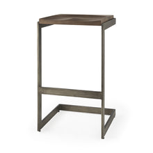 Warm Brown Cheeky Wood And Metal Bar Stool 30