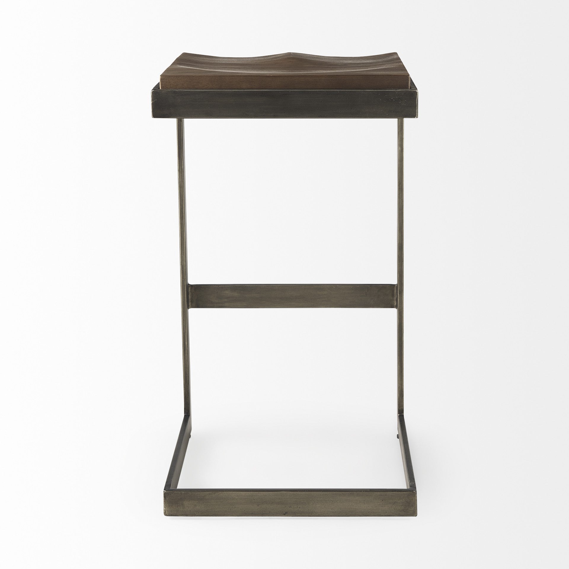 Warm Brown Cheeky Wood And Metal Bar Stool 30"