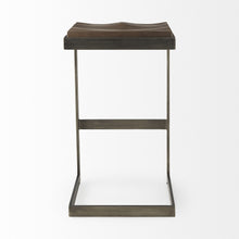 Warm Brown Cheeky Wood And Metal Bar Stool 30