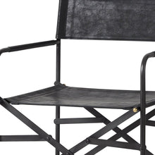 Black Leather Director's Chair Counter Stool