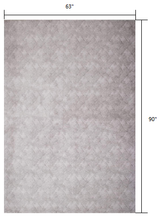 4’ X 6’ Gray Distressed Diamonds Area Rug