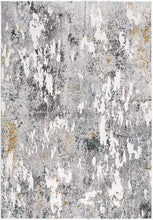 5’ X 8’ Gray Distressed Modern Abstract Area Rug