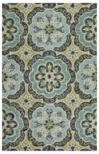 8’ X 10' Green Floral Artwork Area Rug