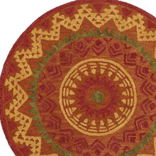6’ Round Orange Decorative Area Rug