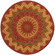 6’ Round Orange Decorative Area Rug