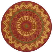 6’ Round Orange Decorative Area Rug