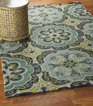 8’ X 10' Green Floral Artwork Area Rug