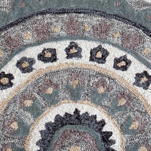 2’ X 4’ Gray Geometric Medallion Hearth Rug