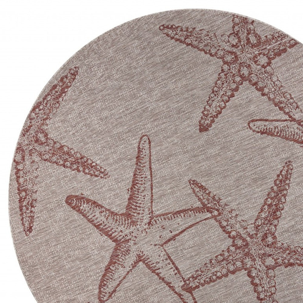 Beige Indoor Outdoor Area Rug - 5' x 7'