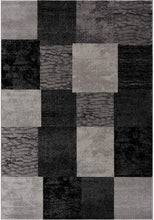 3’ X 5’ Gray Geometric Blocks Area Rug