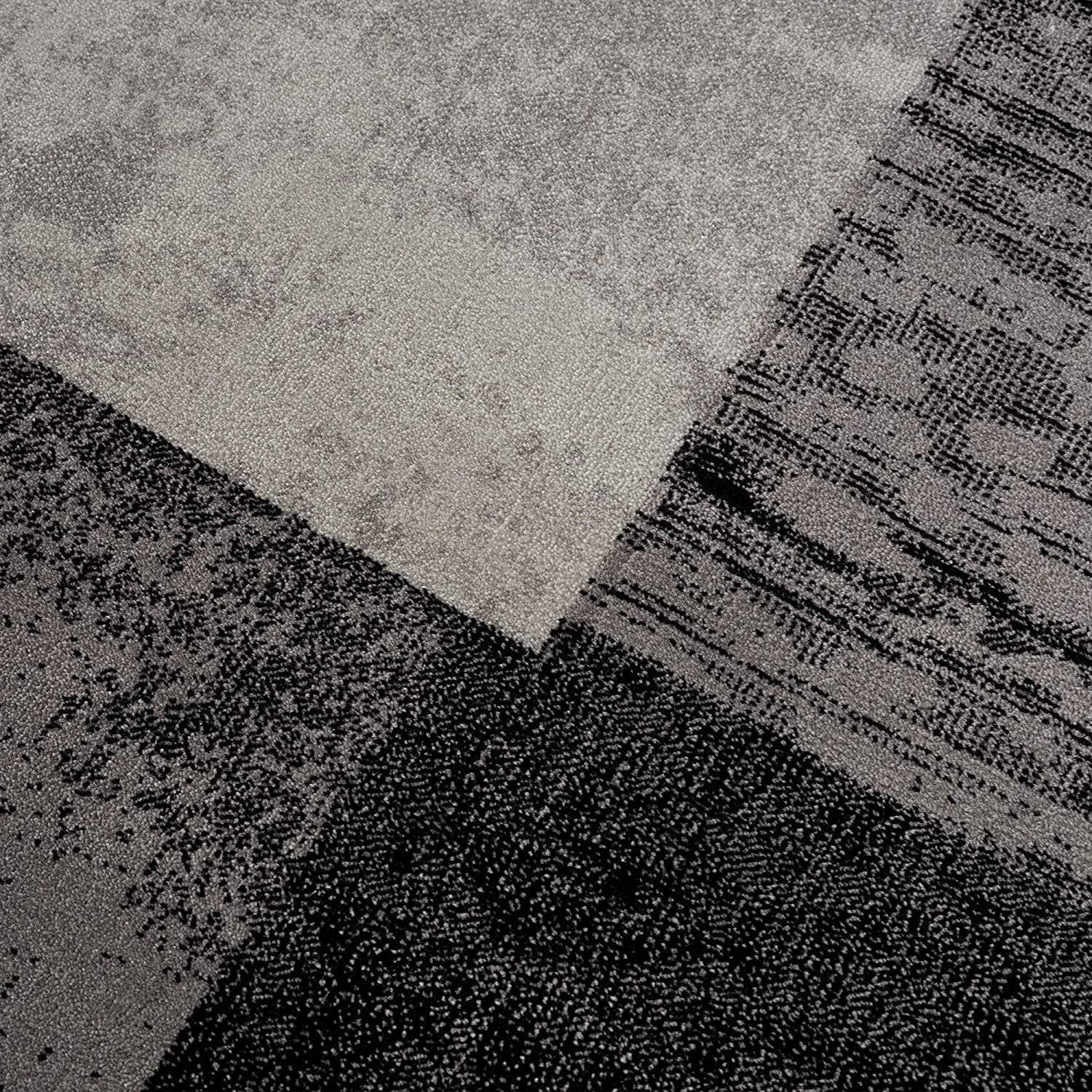 3’ X 5’ Gray Geometric Blocks Area Rug