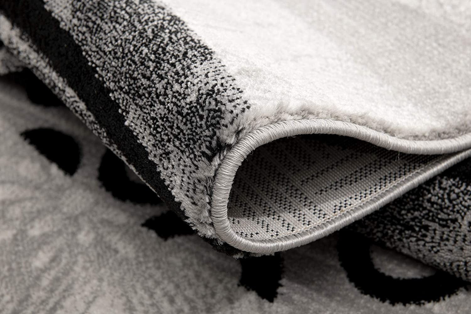 2’ X 10’ Gray And Black Abstract Waves Runner Rug