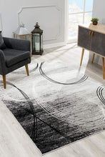 2’ X 4’ Gray Distressed Swirls Area Rug