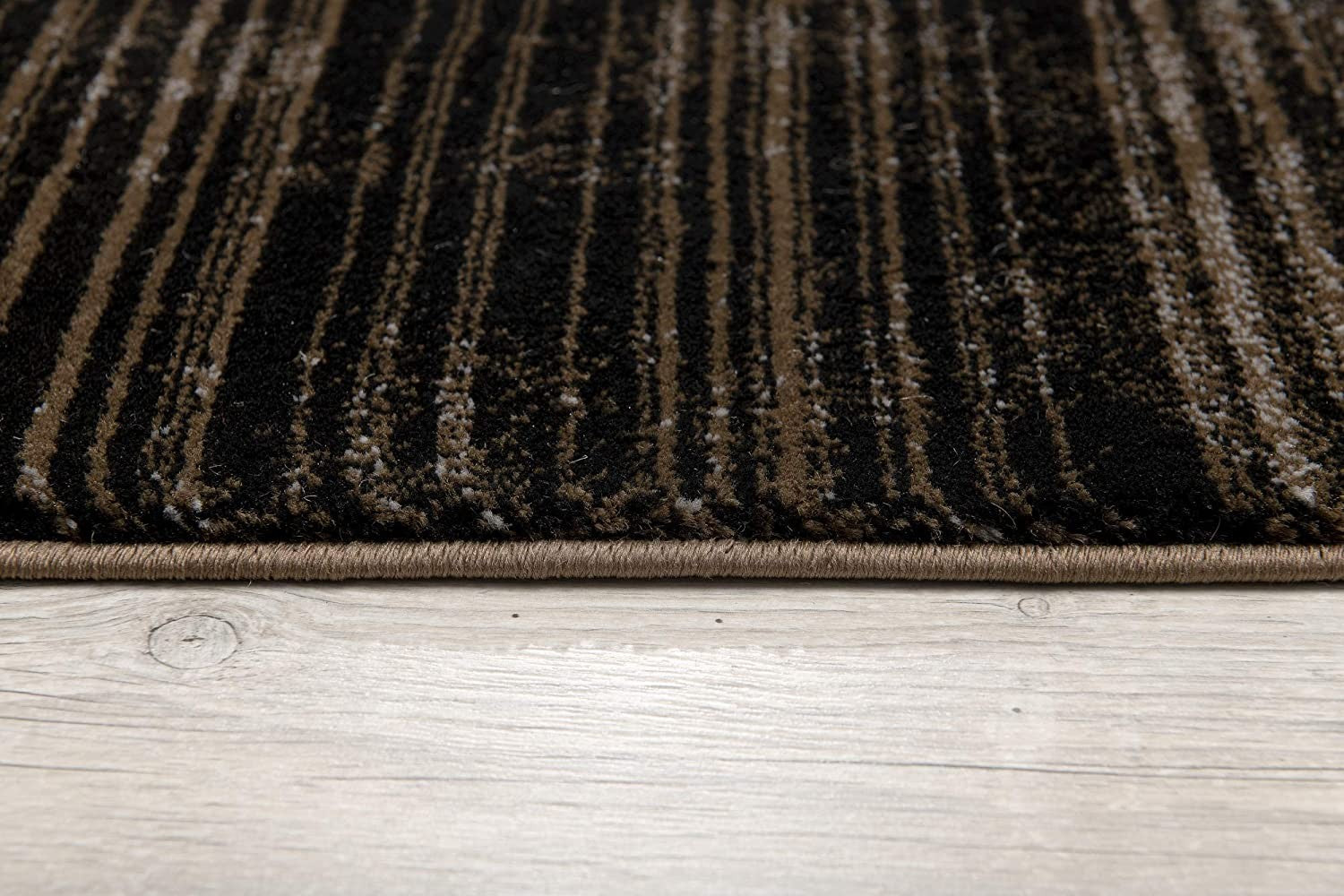 2’ X 10’ Brown Overlapped Blocks Runner Rug