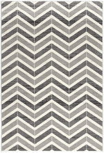 2’ X 10’ Gray Distressed Chevron Runner Rug