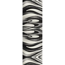 2’ X 10’ Black And Gray Abstract Marble Runner Rug