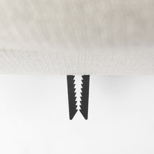 Beige Fabric Covered Half Ottoman