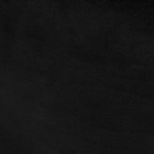 Black Leather Ottoman With Metal Base