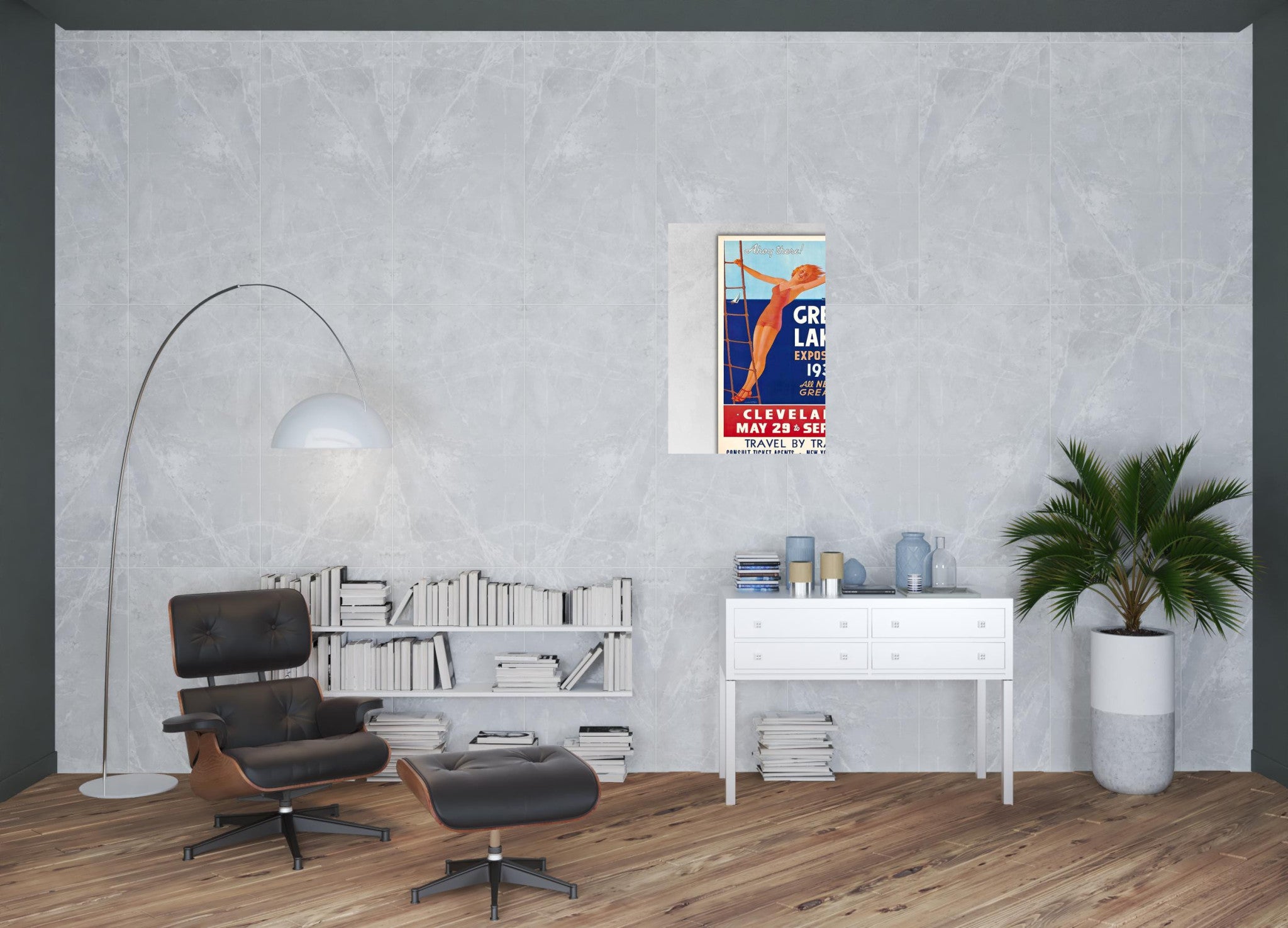 Great Lakes 1937 Vintage Travel Poster Wall Art - 24" x 36"