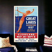 Great Lakes 1937 Vintage Travel Poster Wall Art - 24