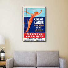 Great Lakes 1937 Vintage Travel Poster Wall Art - 24