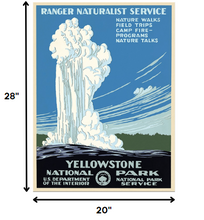Yellowstone National Park c1938 Vintage Travel Poster Wall Art - 36