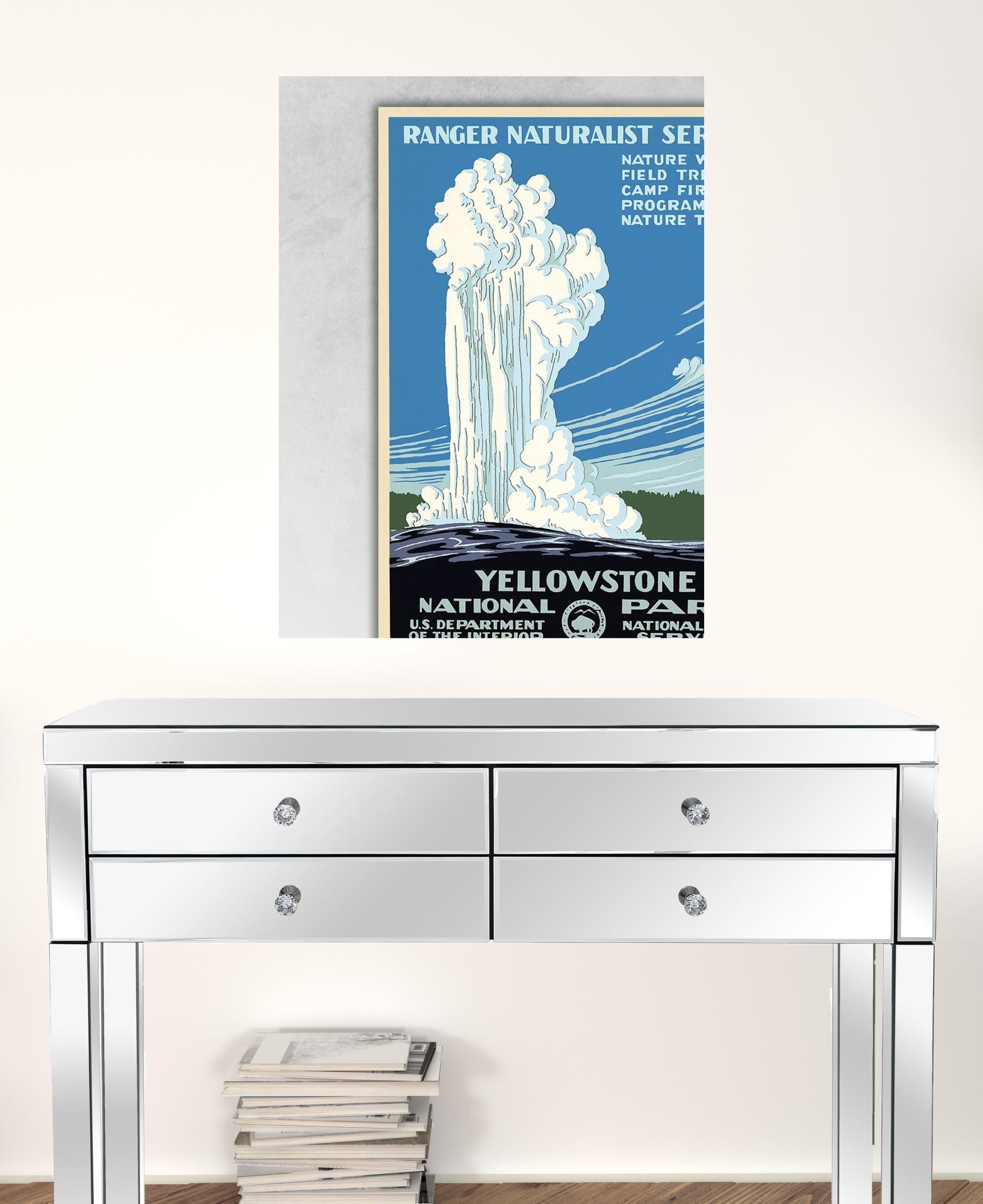 Yellowstone National Park c1938 Vintage Travel Poster Wall Art - 36" x 48"