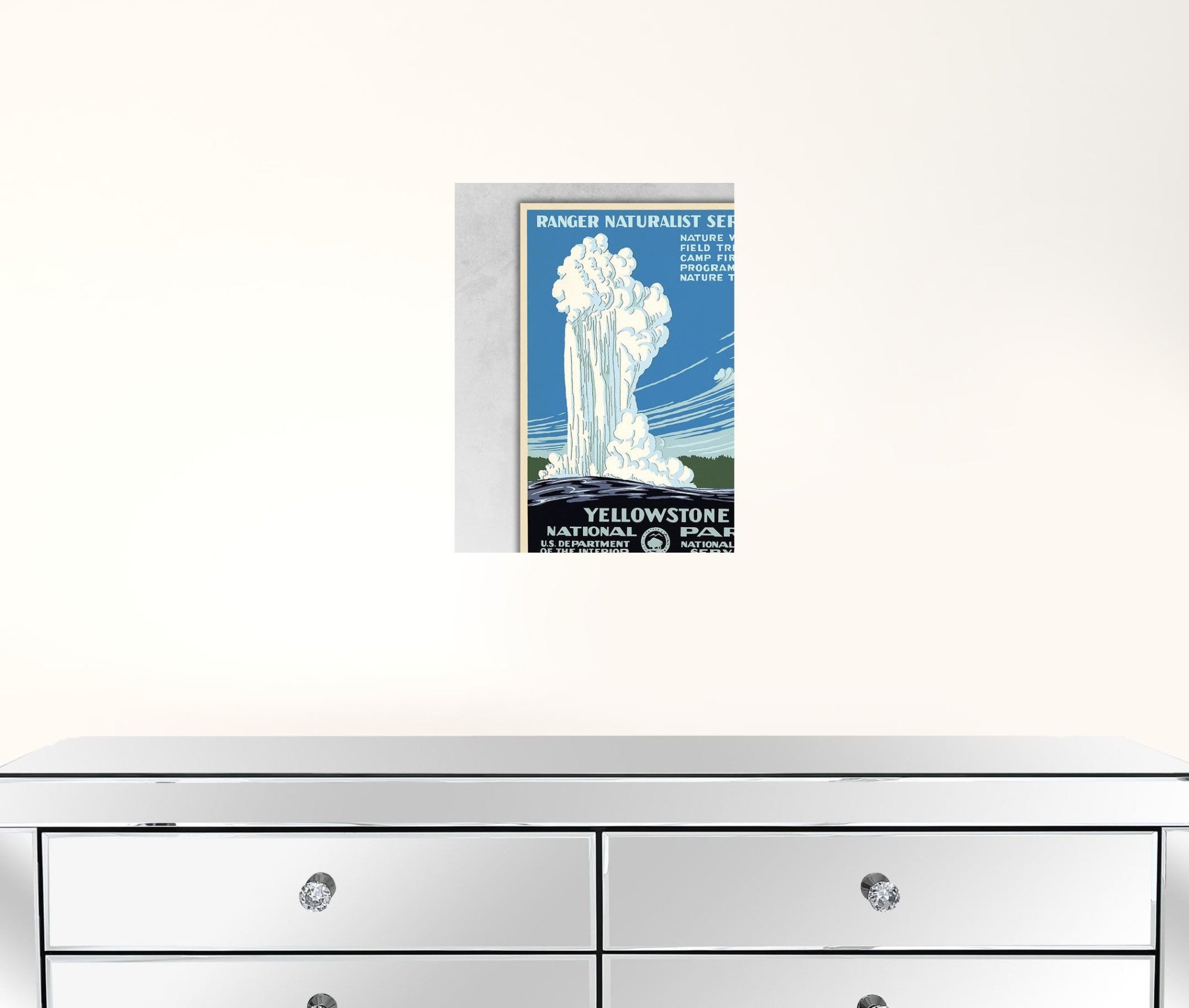 Yellowstone National Park c1938 Vintage Travel Poster Wall Art - 36" x 48"