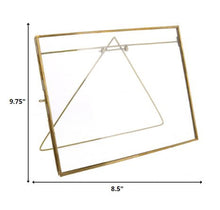 XL Gold Metal Horizontal Glass Frame