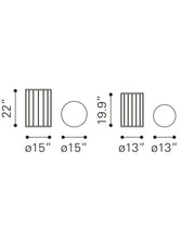 Conjunto de dos mesas auxiliares de vidrio y oro hoja