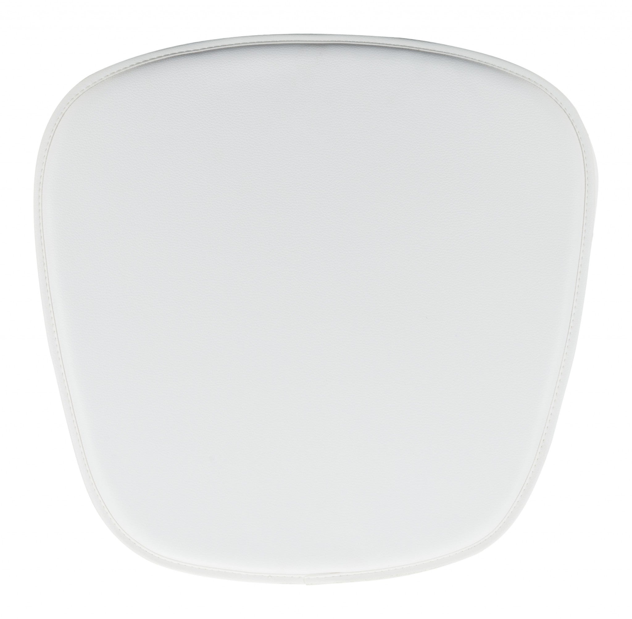 17" X 17" White Faux Leather Seat Cushion