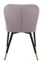 Set of Two Gray and Black Mod Profile Dining Chairs