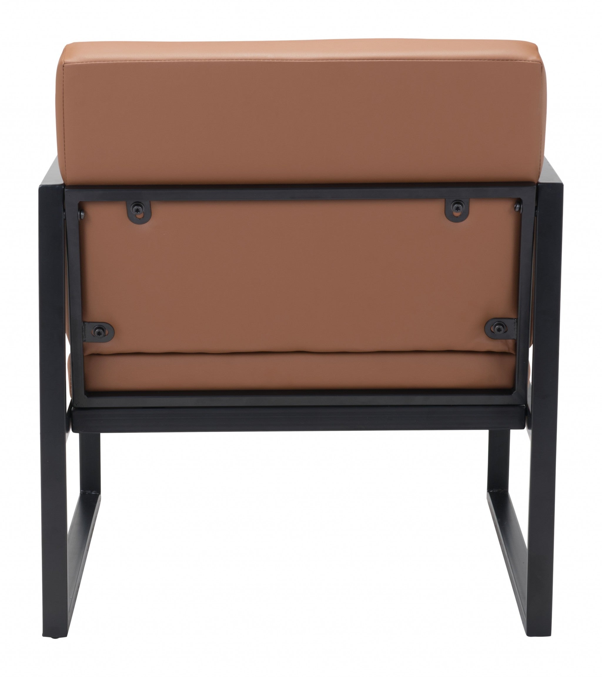 Brown and Black Sleek and Modern Accent Armchair