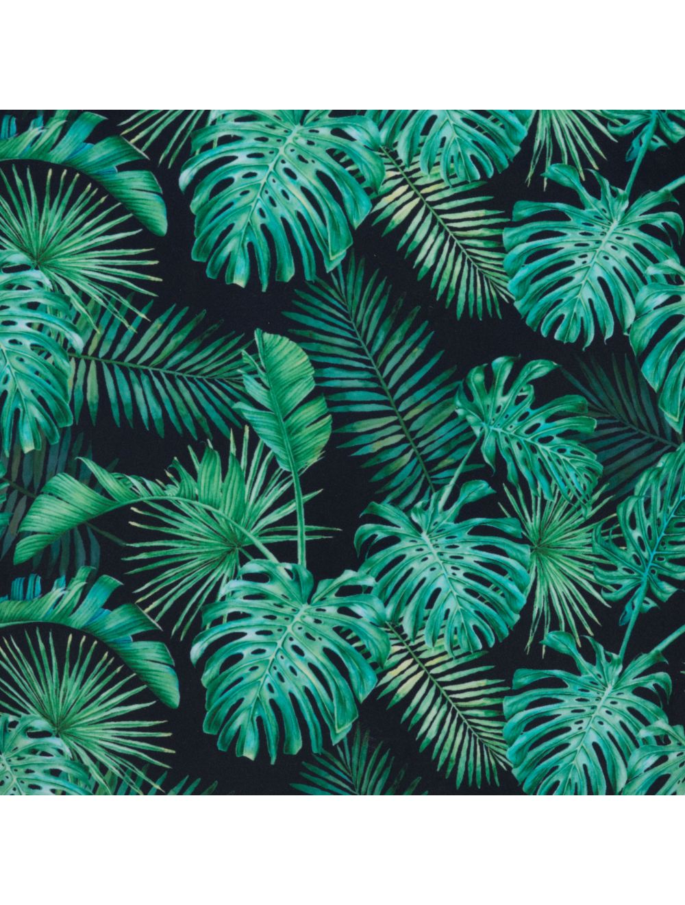 26" Black Velvet And Gold Tropical Print Side Chair