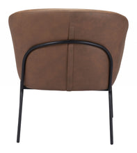Brown Faux Leather And Gold Arm Chair 28