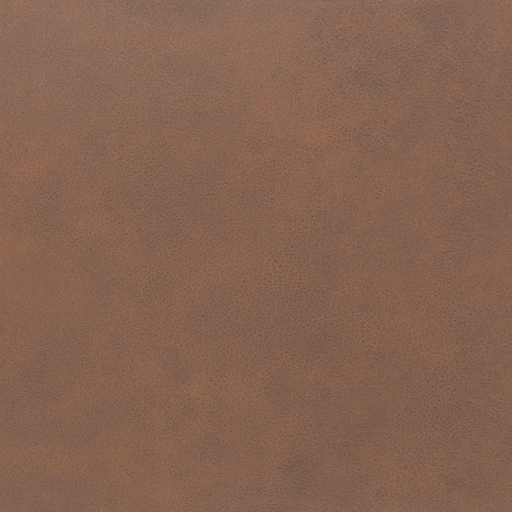 Brown Faux Leather And Gold Arm Chair 28"