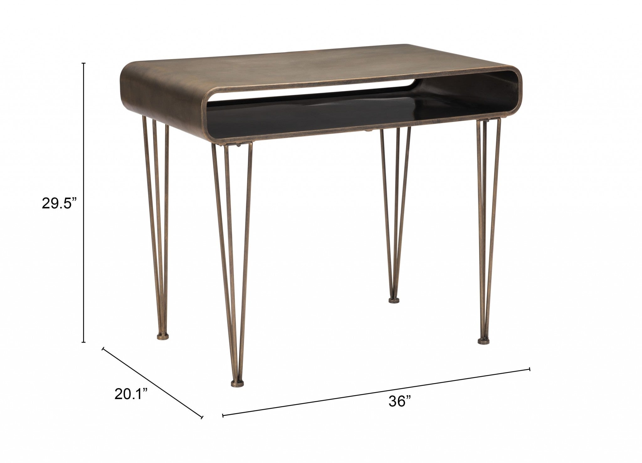 Modern Retro Gold Desk