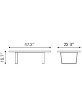 Mesa de centro de acero y mármol sintético blanco Designer's Choice