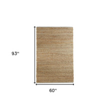 5’ x 8’ Natural Braided Jute Area Rug