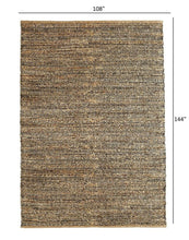 5’ x 8’ Gray and Natural Braided Striped Area Rug