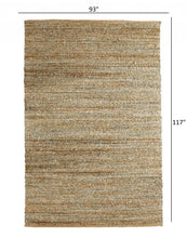 8’ x 10’ Blue and Natural Braided Jute Area Rug