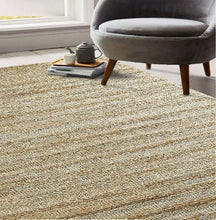 8’ x 10’ Blue and Natural Braided Jute Area Rug