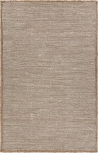 5’ x 8’ Tan and White Braid Border Area Rug