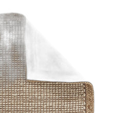 5’ x 8’ Tan and White Braid Border Area Rug