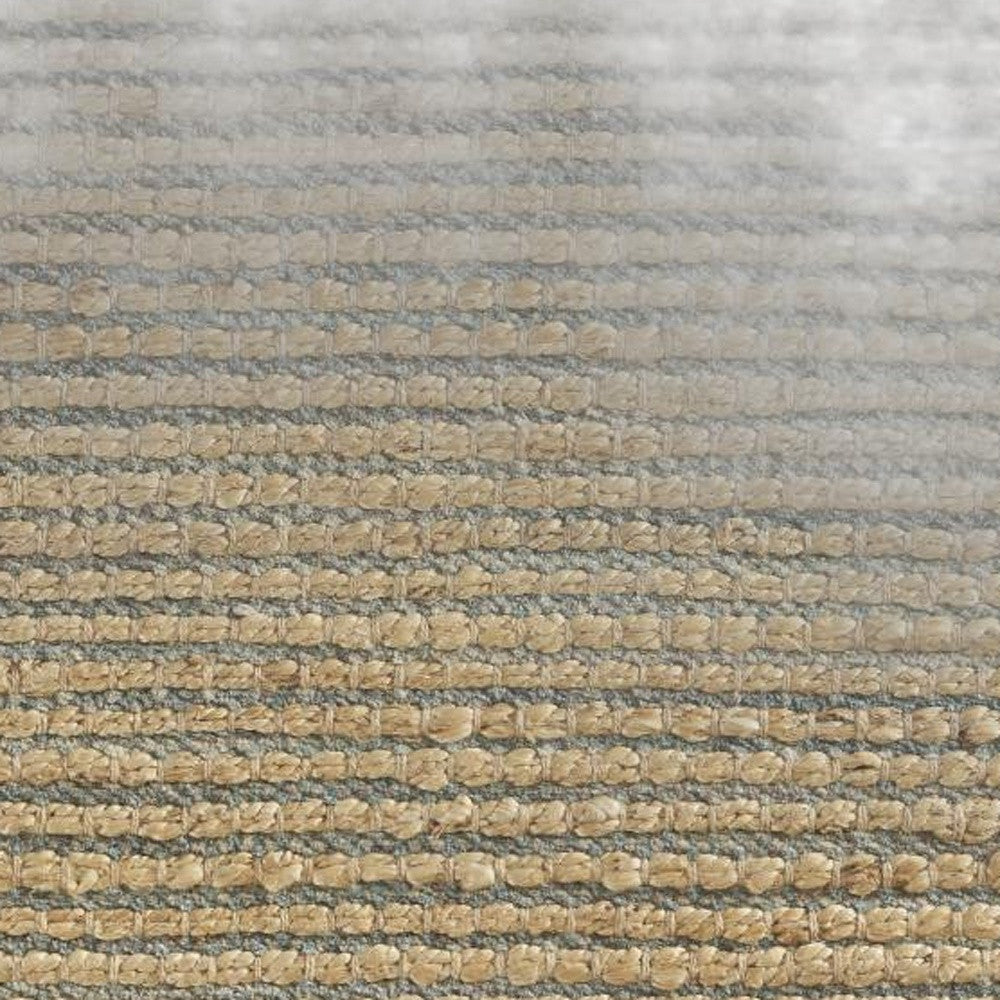 5’ x 8’ Tan and Blue Undertone Striated Area Rug