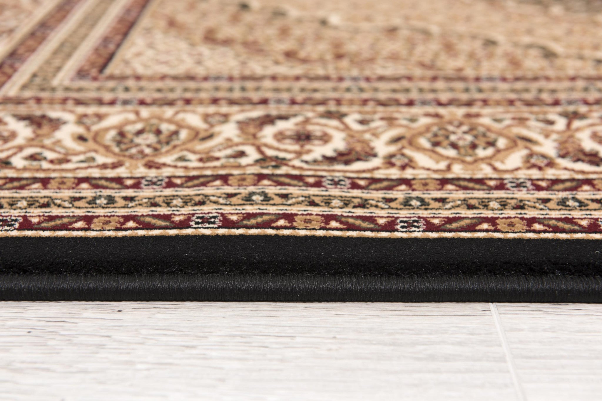 Black and Beige Medallion Runner Rug - 2’ x 10’